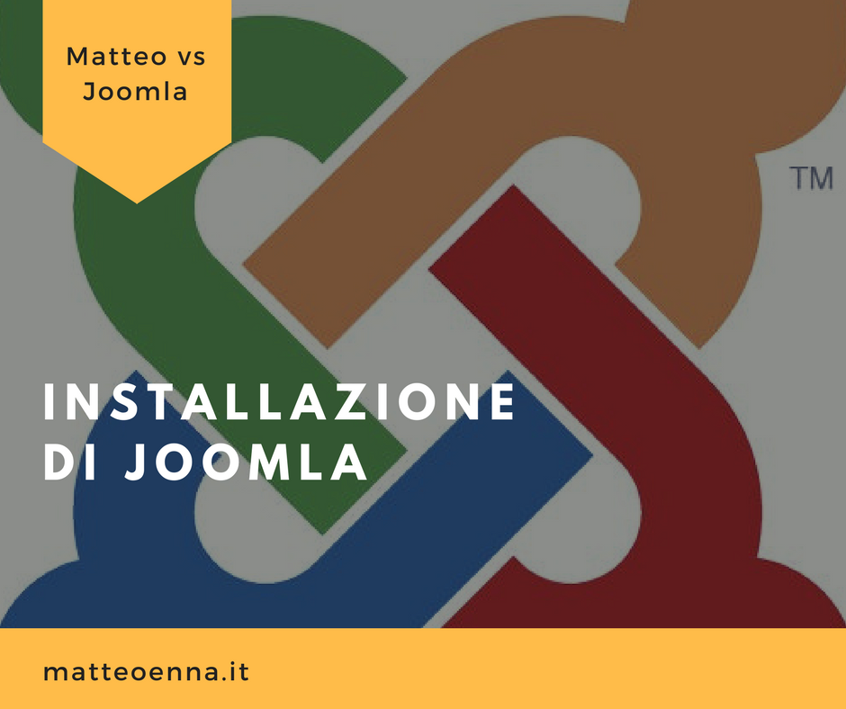 Matteo VS Joomla: Installazione di Joomla