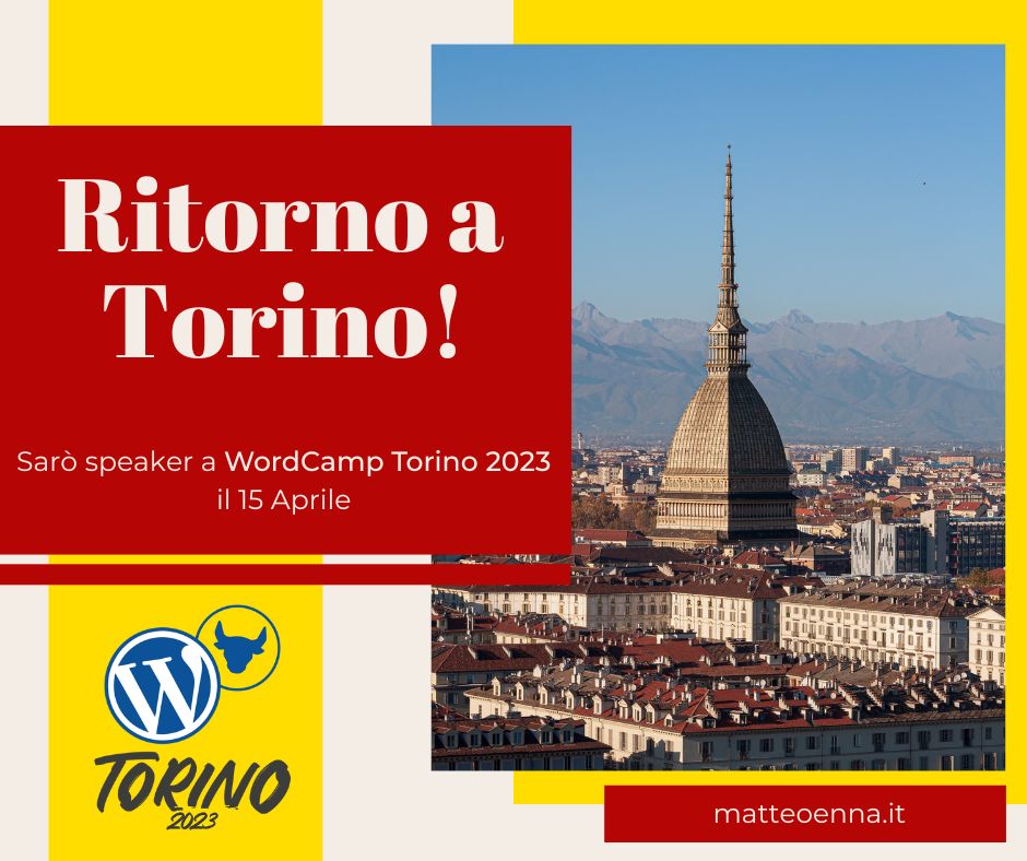 WordCamp Torino 2023: speaker dove tutto è iniziato!